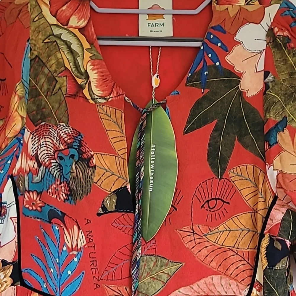 Farm Rio Dress Bordado Flores Dress - Picture 8 of 16